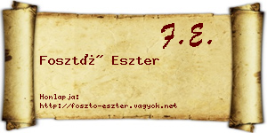 Fosztó Eszter névjegykártya