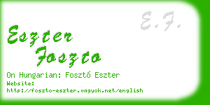 eszter foszto business card
